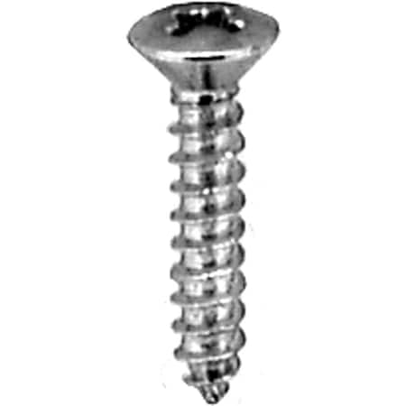Auveco PHILLIPS OVAL HEAD TAP SCREW #6 X 3/4 CHROME, 100PK 1794